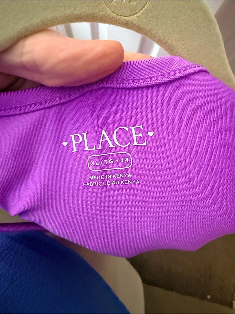 NWT Girls XL Purple Front-Twist Tank
